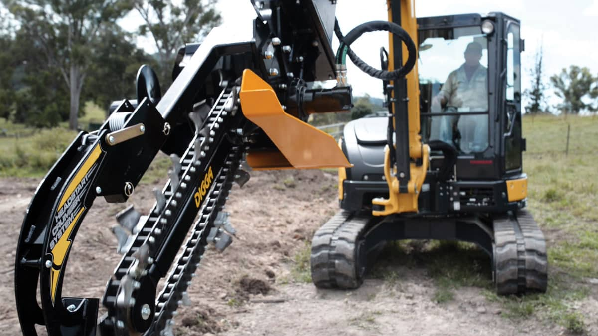 Excavator Trencher Attachment